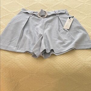 Rachel Zoe Soft Gray/blue High Waist Women's Shorts